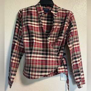 100% silk Ann Taylor wrap shirt